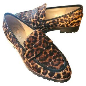 Vince Camuto Golinda Animal Fur Print Loafers  Lug SoleSize 8